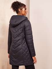 Friends Like These Black Petite Mid Length Quilted Jacket - Image 4 of 4