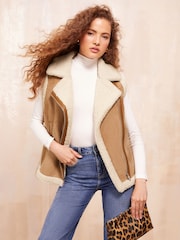 Friends Like These Camel Bonded Gilet - Image 1 of 4