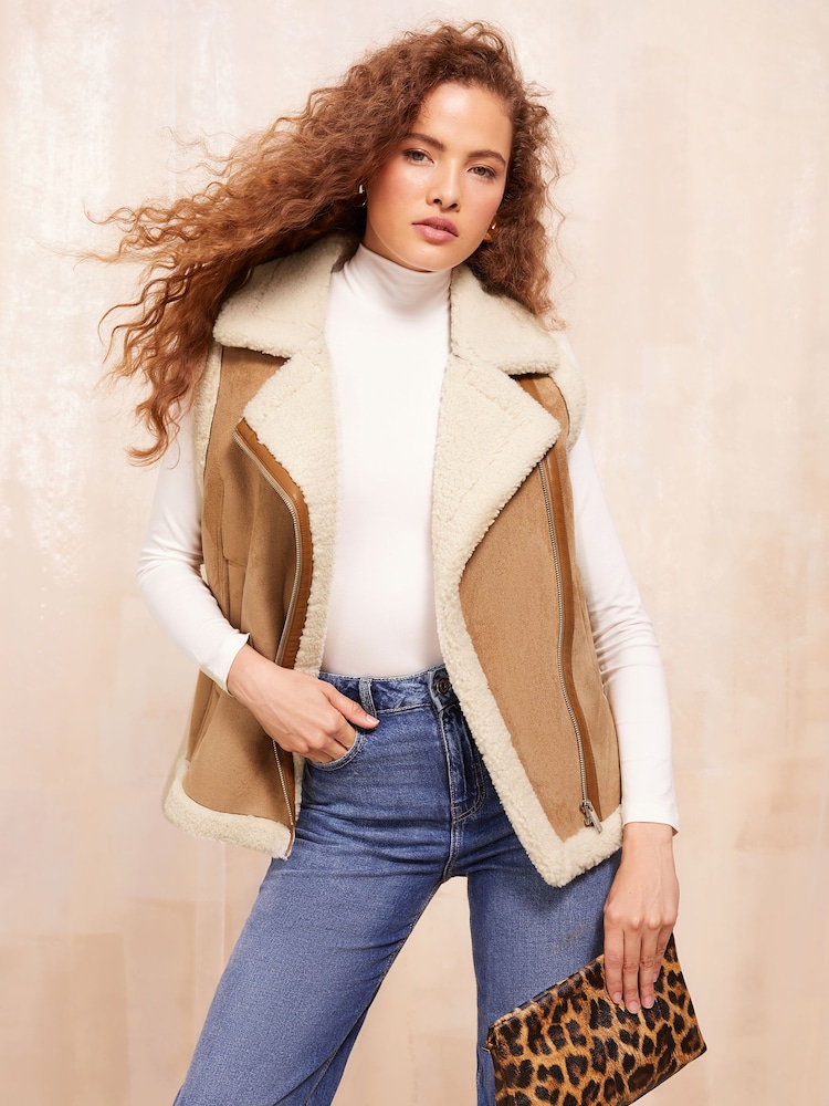 Friends Like These Camel Bonded Gilet - Image 1 of 4