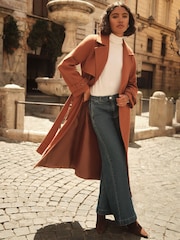 Friends Like These Camel Belted Wrap Coat - Image 2 of 5
