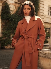 Friends Like These Camel Belted Wrap Coat - Image 3 of 5