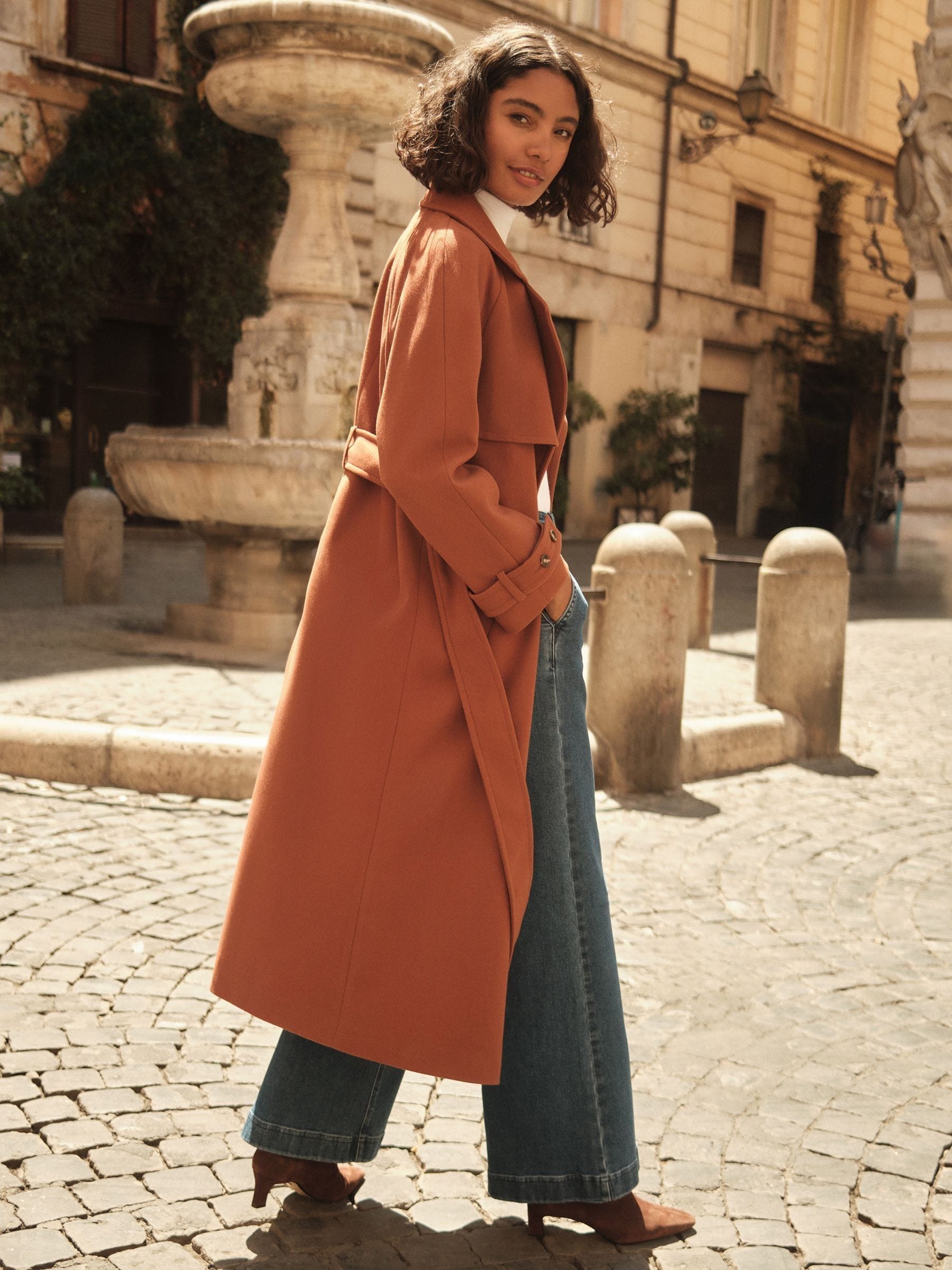 Buy Friends Like These Camel Belted Wrap Coat from Next Germany