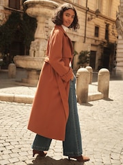 Friends Like These Camel Belted Wrap Coat - Image 4 of 5