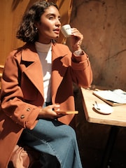 Friends Like These Camel Belted Wrap Coat - Image 5 of 5