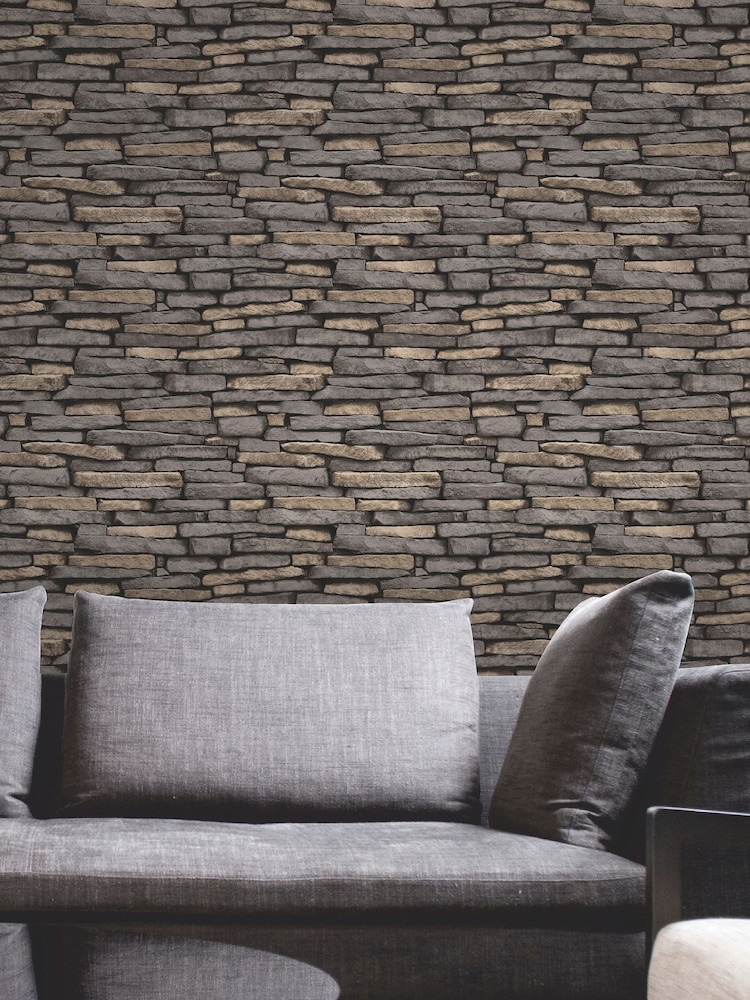 Fine Décor Natural Distinctive Slate Sidewall Wallpaper - Image 1 of 2