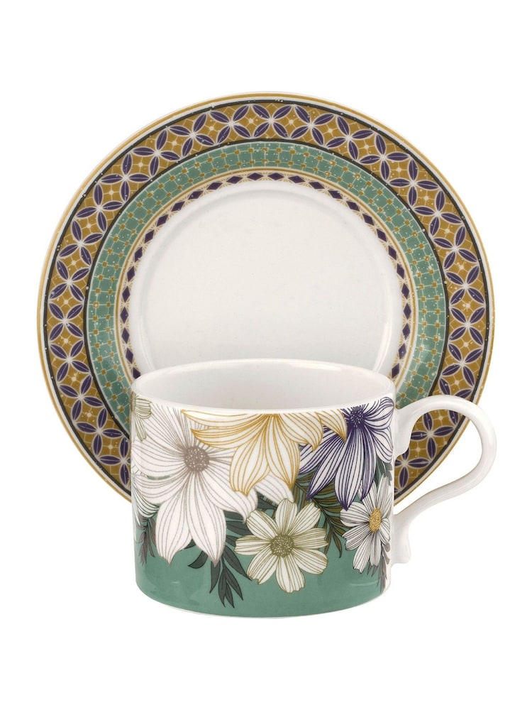 Portmeirion Green Atrium Tea Cup And Saucer - Image 2 of 4