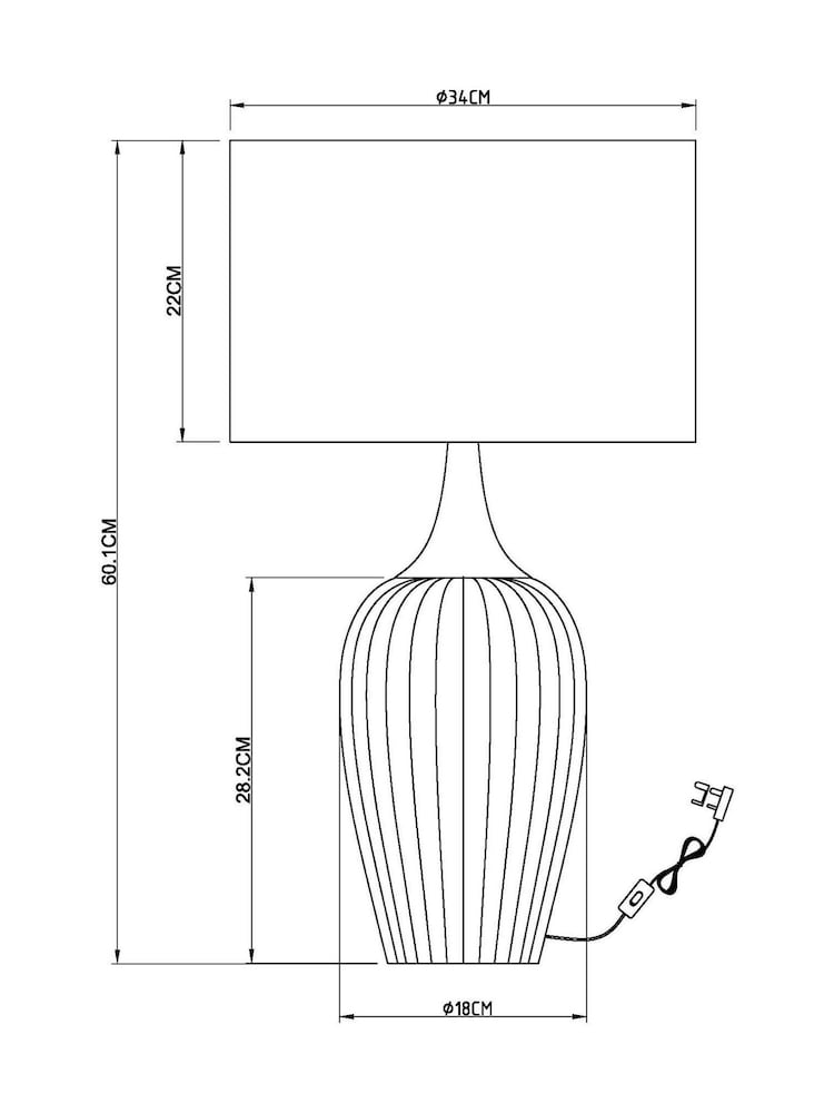 Green Hampton Table Lamp - Image 6 of 6