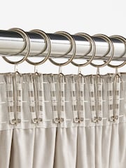 Brushed Silver 20 Pack of Pencil Pleat Curtain Hooks - Image 1 of 4