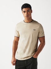 Fred Perry Twin Tipped Logo 100% Cotton T-Shirt - Image 1 of 8
