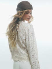 Chaqueta Drummer con detalles de encaje de River Island - Imagen 4 de 4