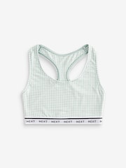 Gingham Print/Mauve/White Cotton Crop Top 3 Pack - Image 11 of 12