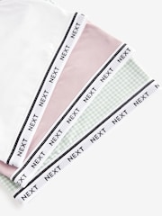 Gingham Print/Mauve/White Cotton Crop Top 3 Pack - Image 12 of 12