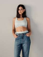 Gingham Print/Mauve/White Cotton Crop Top 3 Pack - Image 2 of 12