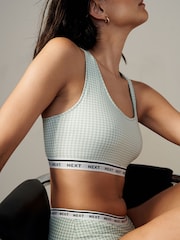 Gingham Print/Mauve/White Cotton Crop Top 3 Pack - Image 7 of 12
