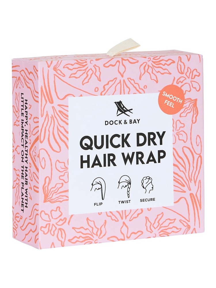 Dock & Bay Palm Peach Quick Dry Hair Wrap Suede - Image 4 of 4 Dock & Bay Palm Peach Quick Dry Hair Wrap Suede - Image 4 of 4