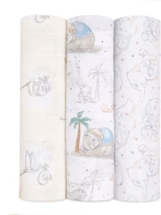 aden + anais White Large 100% Cotton Muslin Blankets 3 Pack - Image 1 of 9