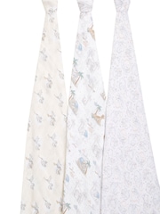 aden + anais White Large 100% Cotton Muslin Blankets 3 Pack - Image 2 of 9