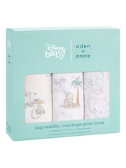 aden + anais White Large 100% Cotton Muslin Blankets 3 Pack - Image 7 of 9