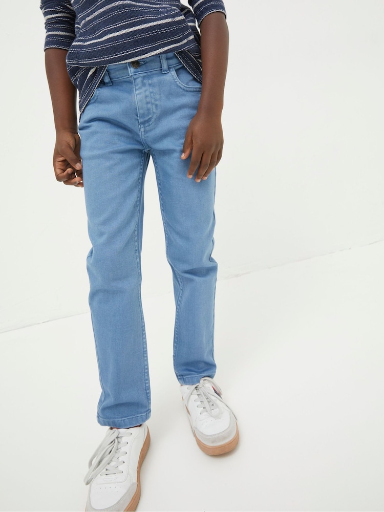 FatFace Falmer Blue 5 Pocket Trousers - Image 1 of 4