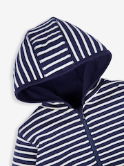 JoJo Maman Bébé Navy Blue Red Arrows Appliqué Reversible Hoodie - Image 5 of 7
