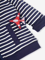 JoJo Maman Bébé Navy Blue Red Arrows Appliqué Reversible Hoodie - Image 7 of 7