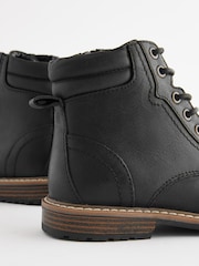 Black Smart Toe Cap Lace-Up Boots - Image 3 of 5