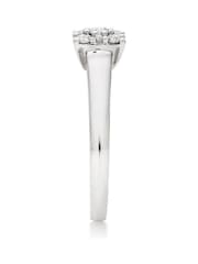 Beaverbrooks 9ct White Gold Diamond Cluster Ring - Image 4 of 7