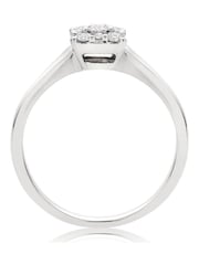Beaverbrooks 9ct White Gold Diamond Cluster Ring - Image 5 of 7