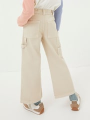 FatFace Natural Wide Leg Trousers - Image 2 of 4