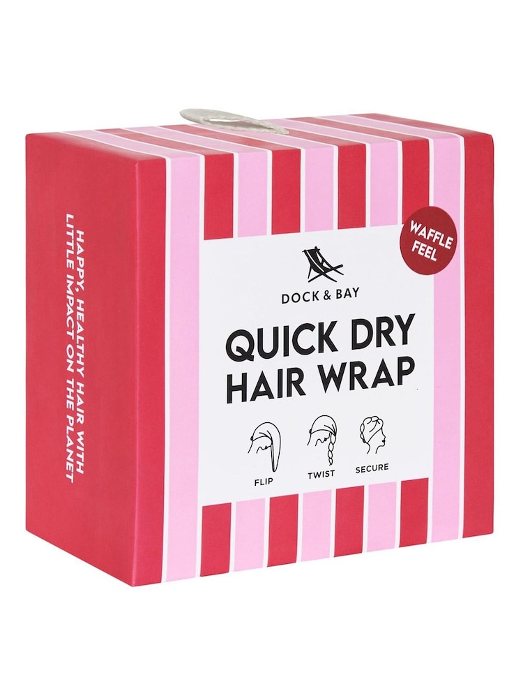 Dock & Bay Cherry Bomb Quick Dry Waffle Hair Wrap - Image 5 of 5 Dock & Bay Cherry Bomb Quick Dry Waffle Hair Wrap - Image 5 of 5