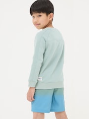 FatFace Green Surf Graphic Sweatshirt - Image 2 of 4