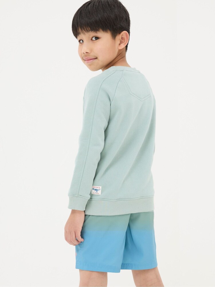 FatFace Green Surf Graphic Sweatshirt - Image 2 of 4