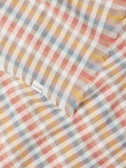 FatFace Orange Gingham Scarf - Image 2 of 3