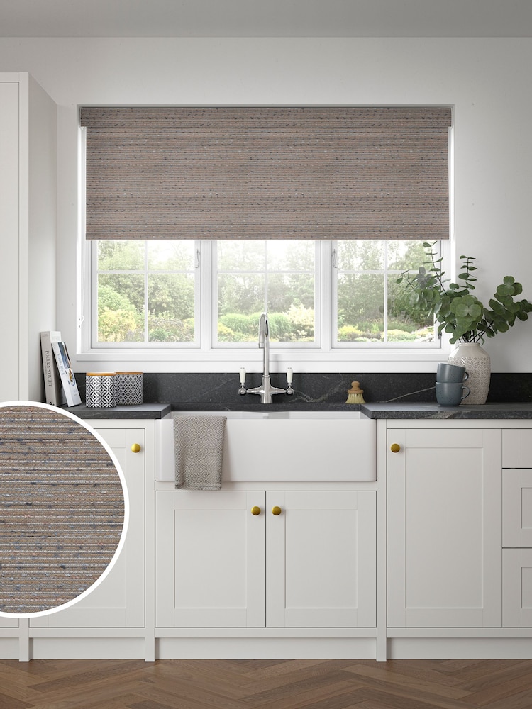 Natural Sand Raven Made to Measure Roller Blind - Image 1 of 6