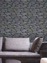 Fine Décor Silver Distinctive Slate Sidewall Wallpaper - Image 1 of 2