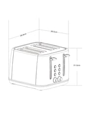 Black Erin 4 Slice Toaster - Image 6 of 6