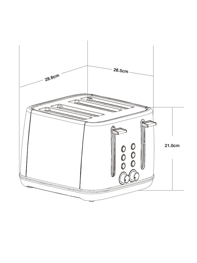 Black Erin 4 Slice Toaster - Image 6 of 6