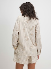 River Island Natural Molly Smith Embellished Stripe Shirt - Image 4 of 4