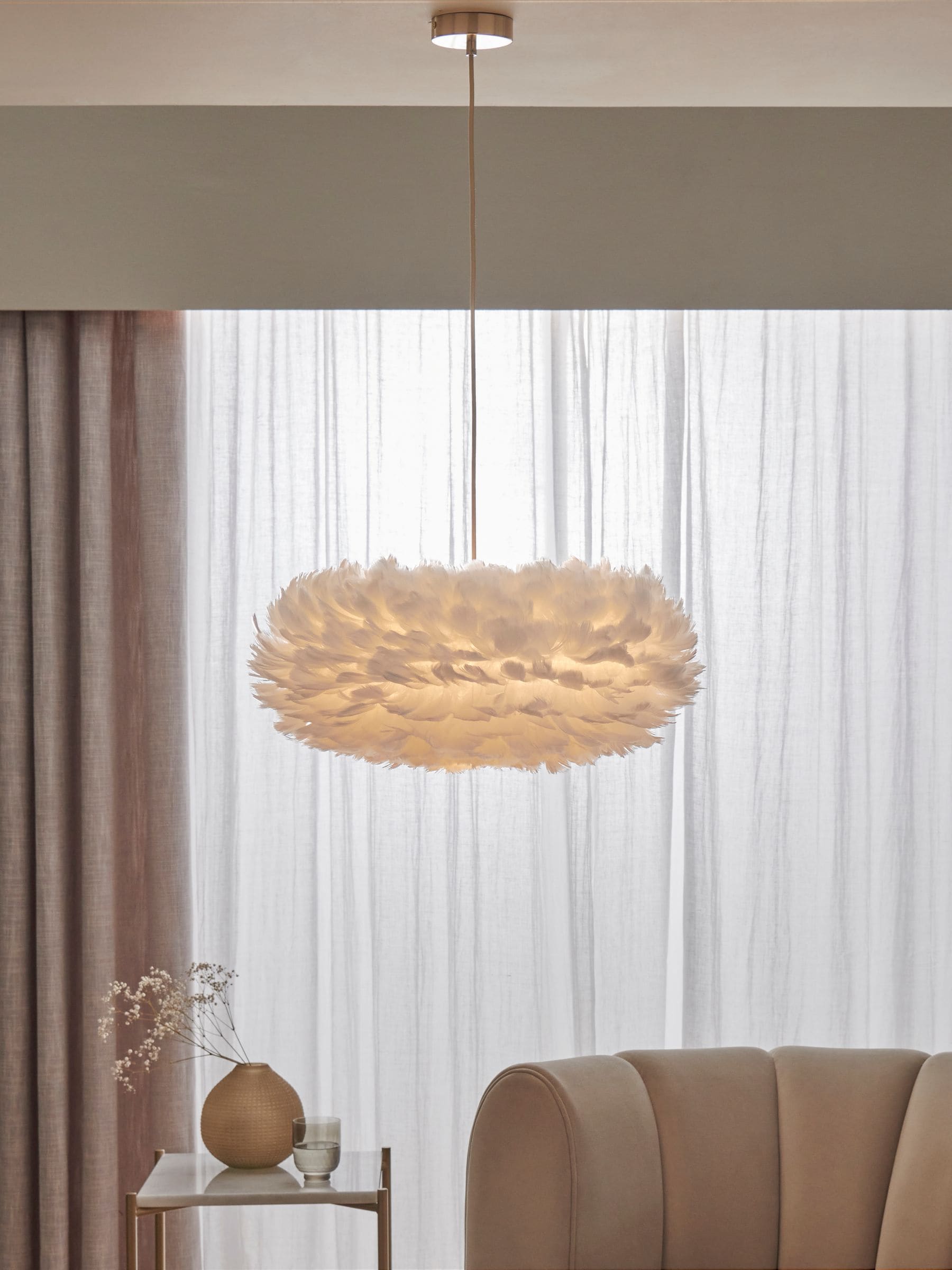 Lipsy White Feather Pendant Light Laura Ashley