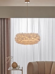 Lipsy White Feather Pendant Light - Image 1 of 5