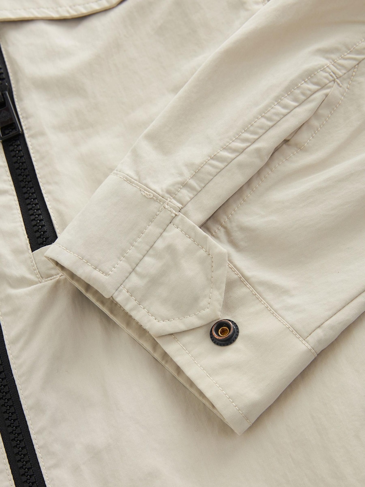 Stone Neutral Collar Utility Shacket - Image 9 of 9