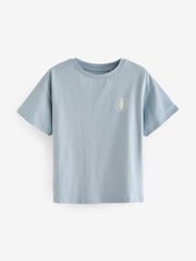 Vijolična/zelena/modra - 100% Bombaž Surf Slogan majica 4 komplet (3-16let) - Slika 7 iz 11