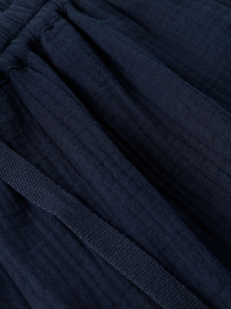 Whistles Blue Petite Wide Crop Cheesecloth Trousers - Image 5 of 5 Whistles Blue Petite Wide Crop Cheesecloth Trousers - Image 5 of 5