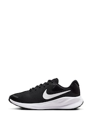 Nike Black/White Revolution 7 Road Running Trainers - Image 5 of 11