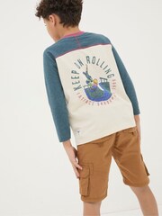 FatFace White On Rolling Jersey T-Shirt - Image 2 of 6