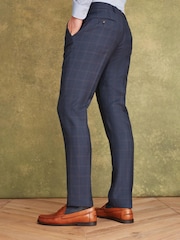 Joules Navy/Rust Slim Fit Wool Suit: Trousers - Image 2 of 8