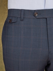 Joules Navy/Rust Slim Fit Wool Suit: Trousers - Image 5 of 8