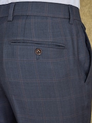 Joules Navy/Rust Slim Fit Wool Suit: Trousers - Image 6 of 8