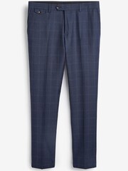 Joules Navy/Rust Slim Fit Wool Suit: Trousers - Image 7 of 8