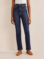 Boden Navy Blue High Rise True Straight Jeans - Image 1 of 8